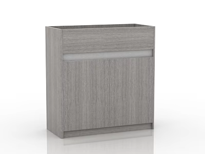 Sleek Modern Gray Wood Grain Storage Cabinet With Simple Design And Functional Structure 3d model