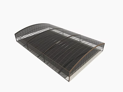 Modern Outdoor Canopy With Curved Metal Frame For Patio And Garden 3d model