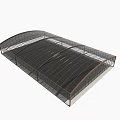 Modern Outdoor Canopy With Curved Metal Frame For Patio And Garden
