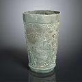 Traditional Handcrafted Decorative Household Bronze Vessel With Intricate Carved Patterns