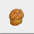 Freshly Baked Round Artisan Bread With Textured Glossy Surface And Golden Crust