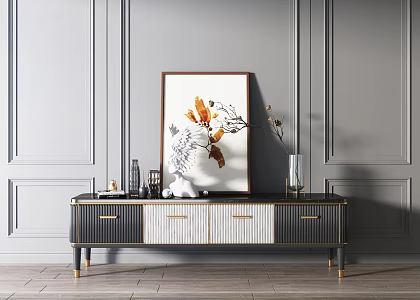 Light Luxury TV Cabinet 3d model