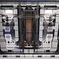 Advanced Industrial Equipment Featuring Mechanical Structure Control Panels and Piping System