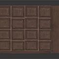 Vintage Interior With Dark Brown Paneled Walls Golden Framed Artworks Brown Leather Sofa And Chair