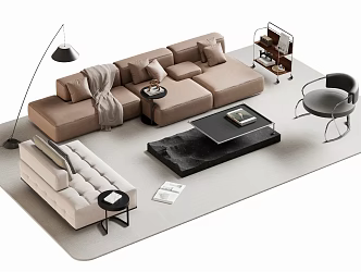 Sofa coffee table 3d model