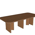 Nordic Solid Wood Large Plate Dining Table with Silent Style Dining Room Large Table Nordic Rectangular Dining Table 3d model
