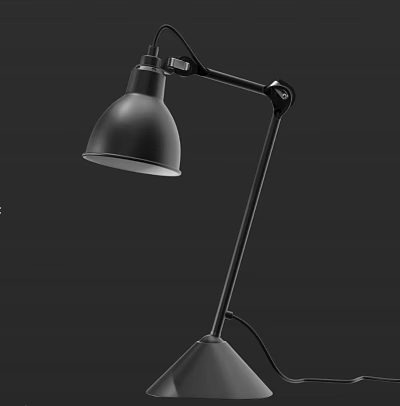 Black Adjustable Arm Desk Lamp Modern Design For Home Office Use 3d model