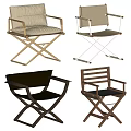 Modern Leisure Chairs With Folding X-shaped Legs Comfortable Seats And Various Materials