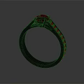 Elegant Gold Diamond Ring With Round Center Stone And Side Accents