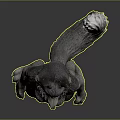 Mythical Anthropomorphic Werewolf 3D Model With Furry Texture And Standing Pose