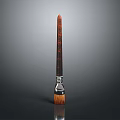 Traditional Calligraphy Writing Brush With Wooden Handle Metal Ferrule And Bristle Tip