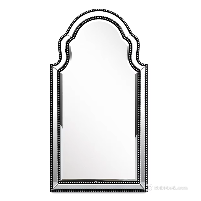 Decorative Wall Mirror With Ornate Frame And Elegant Intricate Detailing 3d model 