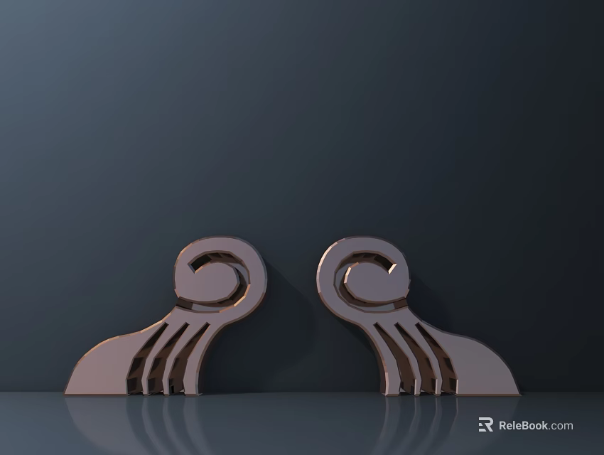 Roadside Traffic Safety Installations With Spiral Metal Structures And Reflective Surfaces 3d model 