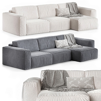 Three-seat sofa 3d model