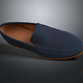 Stylish Navy Blue Suede Loafer Shoes With Brown Sole And Comfortable Lining