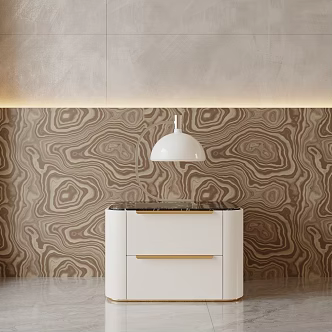 Modern Bedside Cabinet Ornaments Side Accessories 3d model