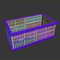 Purple and White Plastic Basket for Small Animals Pet Storage Container
