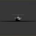 White Airplane Models With Black Lines And Modern Wing Tail Design On Gray Background