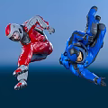 Modern Double Astronaut Pilot Space Suit 3d model