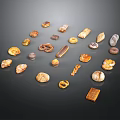 Assorted Freshly Baked Bread and Pastry Collection With Various Shapes and Colors