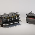 Commercial Coffee Machine With Multiple Brewing Spouts And Stainless Steel Design