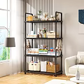 Multilayer Storage Shelf With Books Stuffed Toys Baskets And Decorative Items For Living Room
