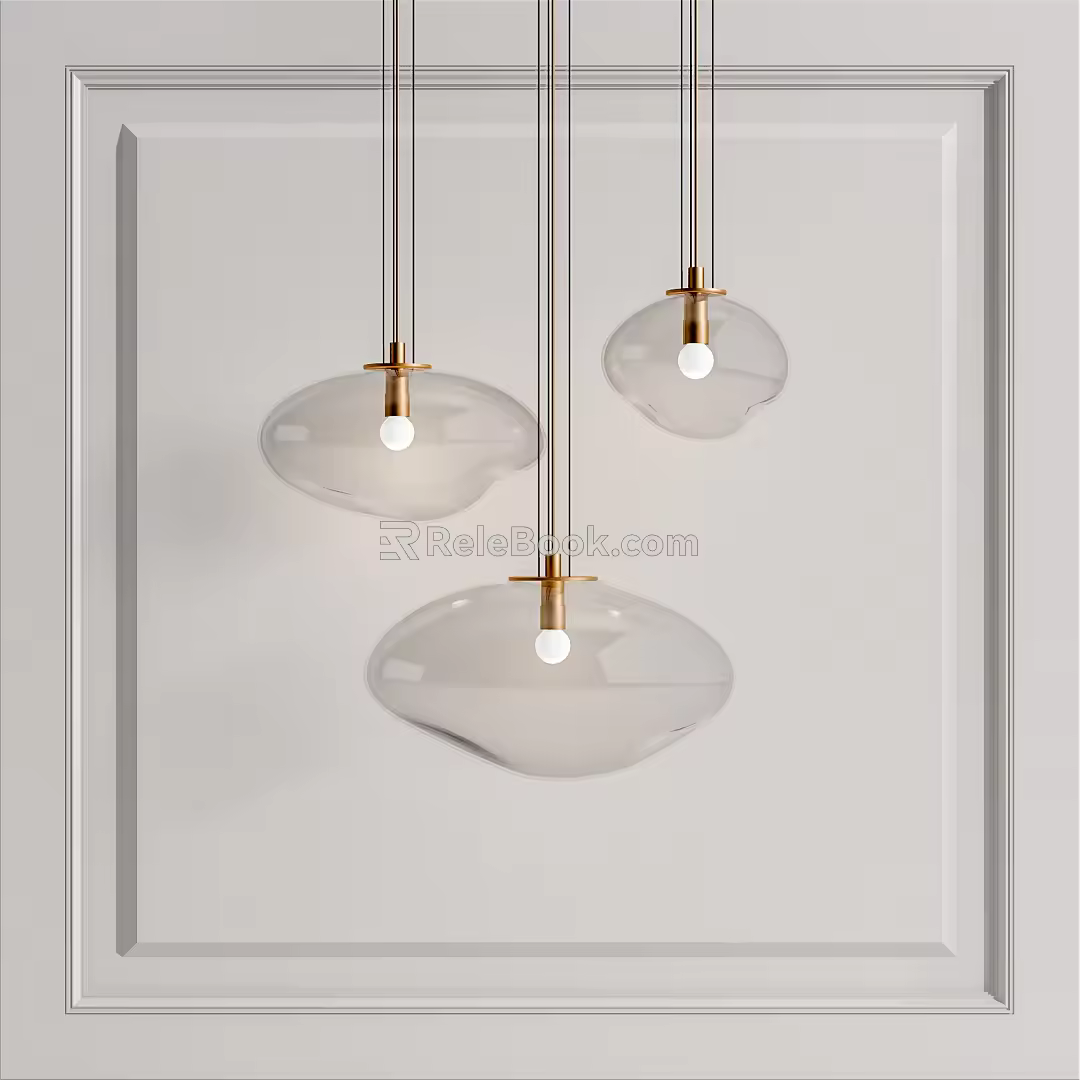 Modern chandelier combination 3d model