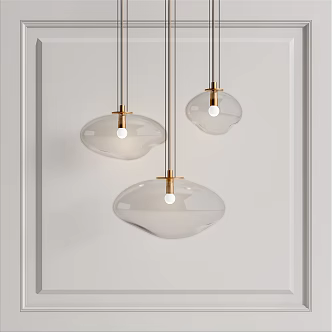 Modern chandelier combination 3d model