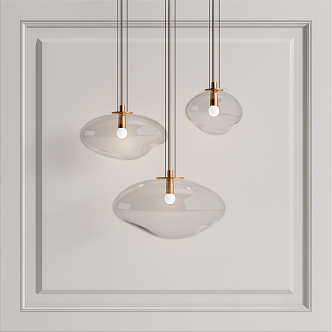 Modern chandelier combination 3d model