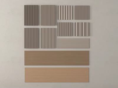 Modern wall board wave board 3d model