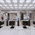 Modern Hair And Beauty Salon Interior With Styling Stations Product Displays And Comfortable Chairs