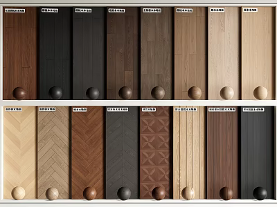 Diverse Wooden Flooring Styles With Various Colors And Wood Grain Patterns For Interior 3d model