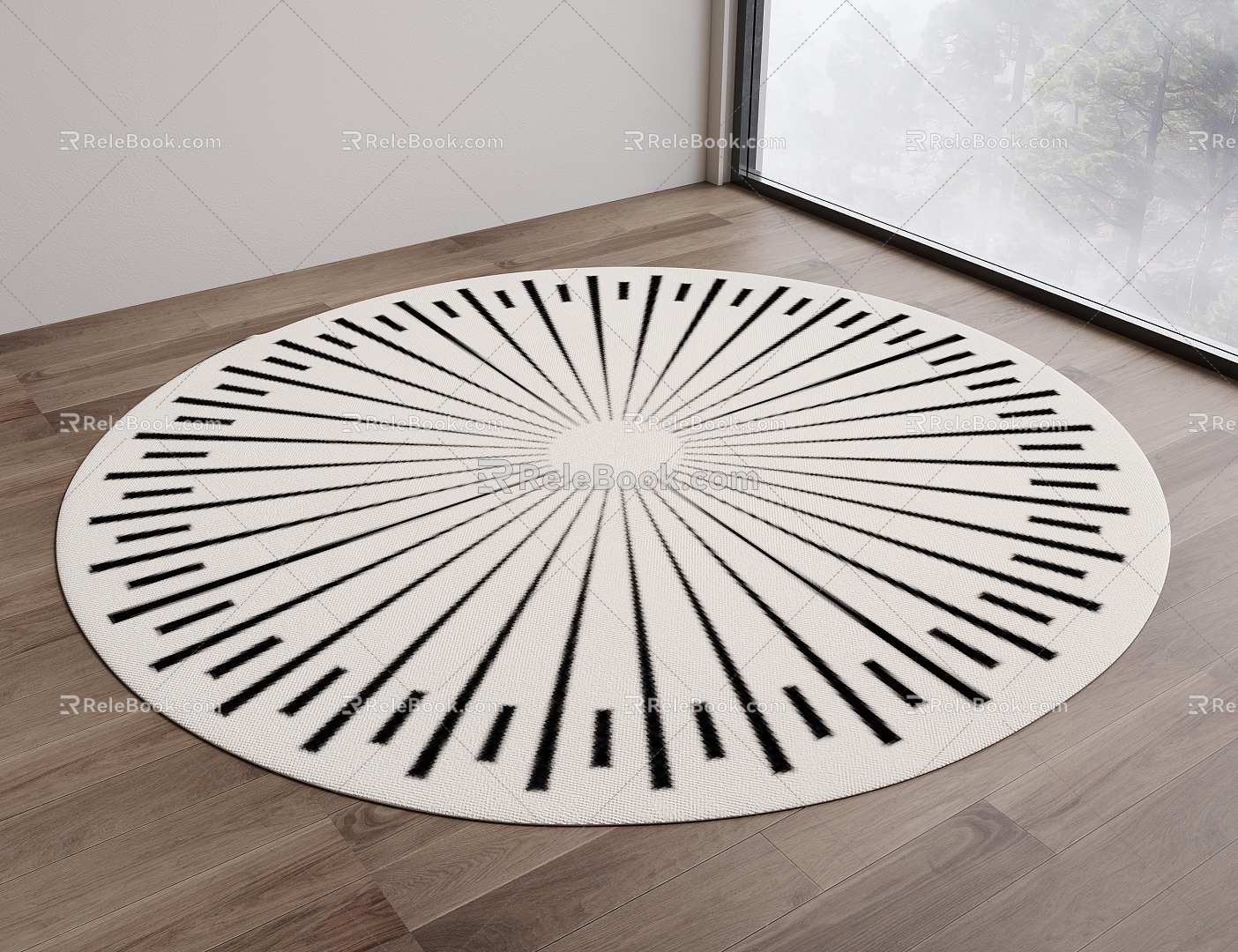 Round carpet 3d model