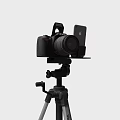 Modern Camera Live Broadcast Equipment Camera Mobile Phone Tripod 3d model