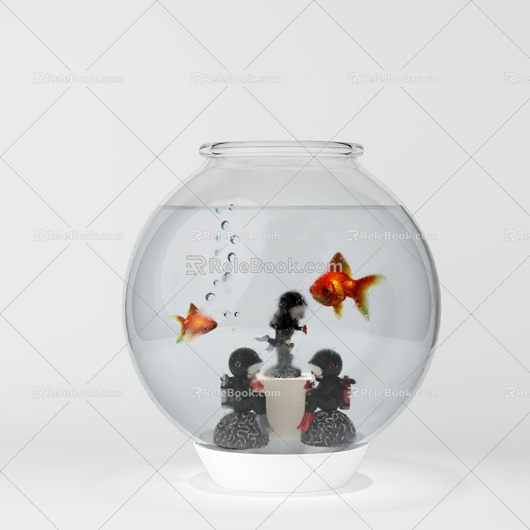 Modern fish tank 3d model