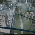 Modern Swing Doors For Futuristic Urban Buildings With Green Areas And Sky Bridges