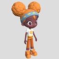 Boys Girls Cartoon Characters Cartoon Characters Doll Double Ponytail Future Sci-Fi 3d model