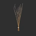 Natural Dried Lavender Bunch Tied With White String For Home Decor 3d model
