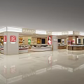Modern Luxury Jewelry Store Interior With Glass Display Cases And Marble Counters