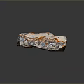 Natural Wood Stone Featuring Orange and Gray Spots on Textured Surface for Home Decoration