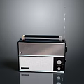Vintage Portable Radio With Retro Design Antenna Handle And Classic Finish