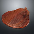 Appetizing Food Arranged On Natural Wooden Plate With Smooth Surface