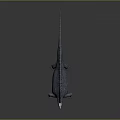 Prehistoric Sailback Creature With Gray Skin Blue Underbelly And Open Mouth Sharp Teeth