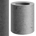 Concrete Cylindrical Washbasin Design For Modern Minimalist Bathroom Interior Space