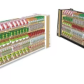 Showcase Shelf Island Shelf Island Cabinet Snack Commodity Snack Display Rack Supermarket Shelf 3d model