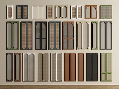 Modern And Classic Wardrobe Doors Collection With Various Designs And Colors 3d model