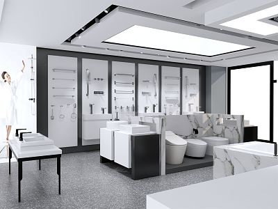 Modern store sanitary ware store 3d model