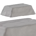 Stylish Coffee Table With Black And Beige Cloth Covers For Living Room