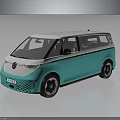 Turquoise and White Volkswagen Van with Modern Exterior Design and Alloy Wheels