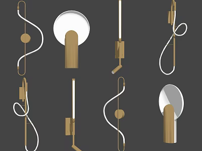 Modern Wall Lamps with Various Sleek Designs and Contemporary Shapes for Home Interior 3d model